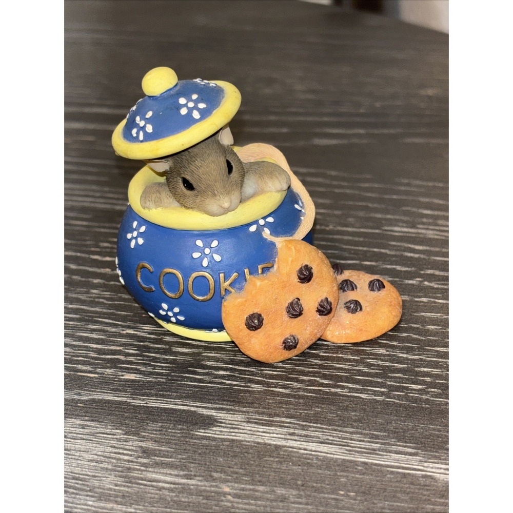 Charming Tails Hi Cookie 89/760 Mouse Chocolate Chip Cooke Jar Figurine